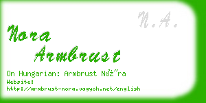 nora armbrust business card